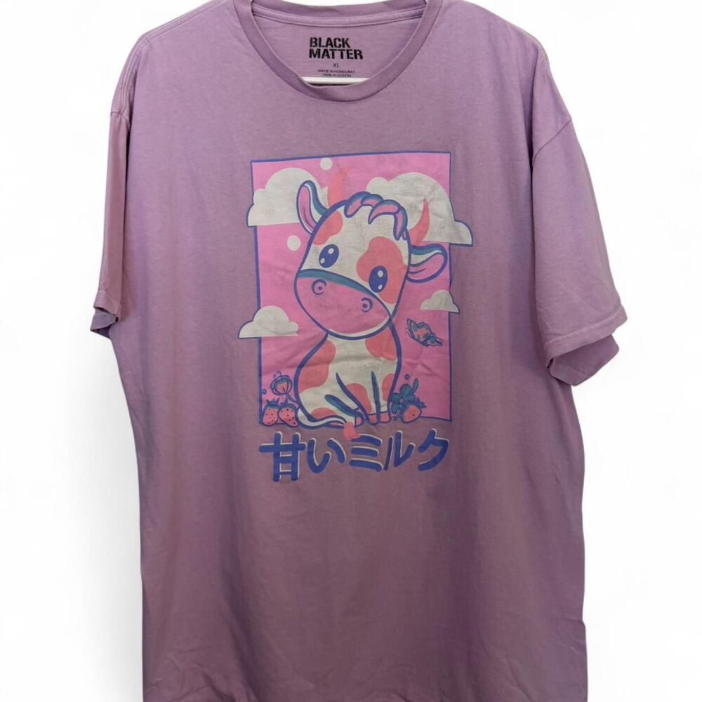 Purple milk cow graphic tee